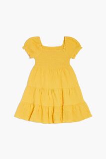 Платье с пышными рукавами для девочек Forever 21, желтый