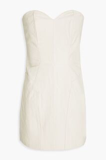Кожаное платье мини без бретелек Beverly ENVELOPE1976, кремовый