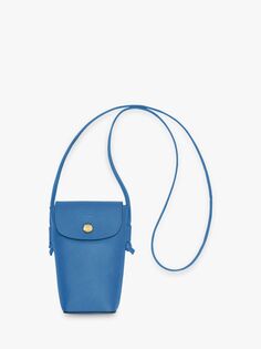 Кожаная сумка для телефона Longchamp Épure, кобальт