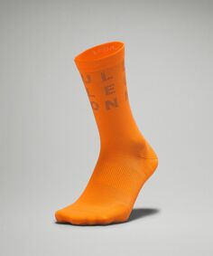 Мужские носки Power Stride Crew Lululemon, оранжевый