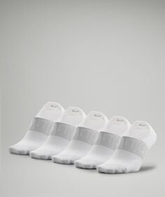 Мужские носки Power Stride для неявки с активной хваткой 5 шт Lululemon, белый