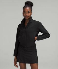 Водоотталкивающая эластичная теннисная куртка Lululemon, черный