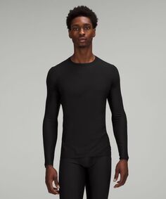Рубашка для бега SenseKnit с длинными рукавами Lululemon, черный