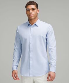 Рубашка приталенного кроя с длинными рукавами New Venture Lululemon, синий