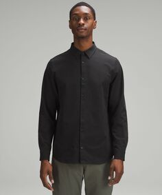 Рубашка классического кроя с длинными рукавами New Venture Lululemon, черный