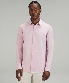 Рубашка приталенного кроя с длинными рукавами New Venture Lululemon, розовый