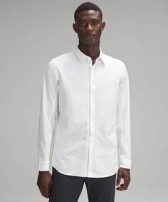 Рубашка приталенного кроя с длинными рукавами New Venture Lululemon, белый