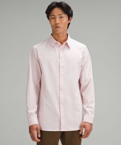 Рубашка классического кроя с длинными рукавами New Venture Lululemon, розовый