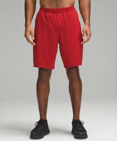 Короткие шорты с подкладкой Pace Breaker Lululemon, красный