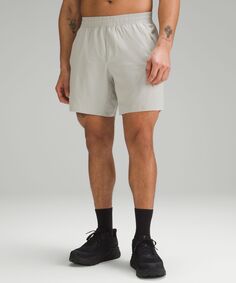 Короткие шорты без подкладки Pace Breaker Lululemon, серый