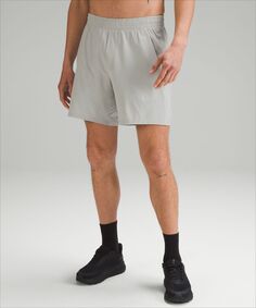Короткие шорты с подкладкой Pace Breaker Lululemon, серый