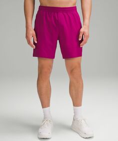 Короткие шорты без подкладки Pace Breaker Lululemon, фиолетовый