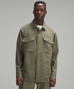 Куртка-рубашка с карманом карго Lululemon, оливковый