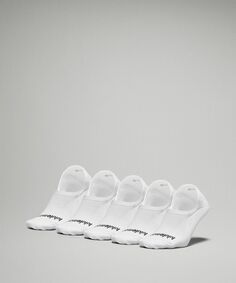 Мужские носки-невидимки Daily Stride Comfort No-Show 5 шт Lululemon, белый