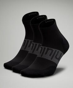 Мужские носки до щиколотки Power Stride 3 шт Lululemon, черный