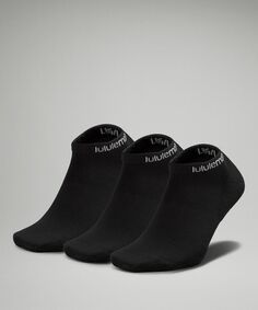 Мужские носки до щиколотки Daily Stride Comfort 3 шт Lululemon, черный