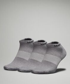 Мужские носки до щиколотки Daily Stride Comfort 3 шт Lululemon, серый