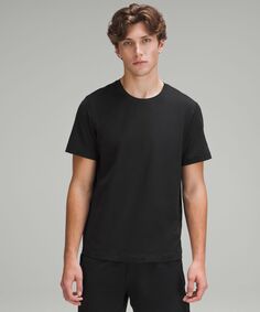 Рубашка из мягкого джерси с короткими рукавами Lululemon, черный
