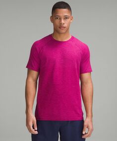Рубашка с короткими рукавами Metal Vent Tech Lululemon, розовый