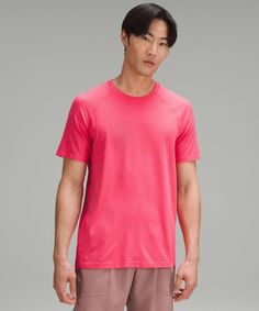 Рубашка с короткими рукавами Metal Vent Tech Lululemon, красный
