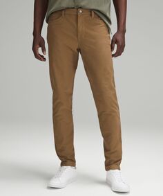 Брюки ABC Slim-Fit с 5 карманами Lululemon, коричневый