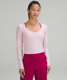 Рубашка с длинными рукавами Align Lululemon, розовый