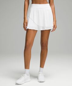 Теннисная юбка с высокой посадкой и многоуровневыми складками Lululemon, белый