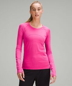 Рубашка с длинным рукавом Swiftly Tech 2.0 Lululemon, розовый