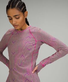 Рубашка с длинным рукавом It&apos;s Rulu Run Lululemon, розовый