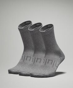 Женские носки с круглым вырезом Power Stride 3 шт Lululemon, серый