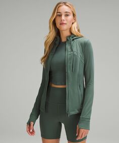 Куртка Define с капюшоном Lululemon, зеленый