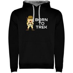 Худи Kruskis Born To Trek Two-Colour, черный