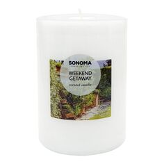 Свеча-столб Sonoma Goods For Life 3 x 4 дюйма для отдыха на выходных