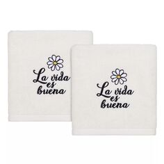 Avanti Latin, 2 упаковки Life Is Good, полотенца для рук &quot;La Vida es Buena&quot;