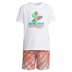 Пижамный комплект с футболкой и шортами Lands&apos; End для мальчиков 4–20 лет Lands&apos; End