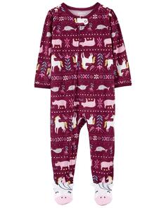 Цельнокроеные пижамы свободного кроя с единорогом для малышей Carter&apos;s, темно-бордовый Carters