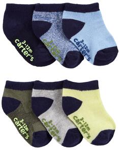Комплект из 6 спортивных носков для малышей Carter&apos;s, мультиколор Carters