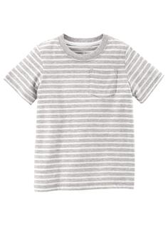 Полосатая футболка с карманами для малышей Carter&apos;s, серый Carters