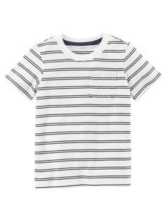 Детская полосатая футболка с карманами Carter&apos;s, белый/темно-синий Carters