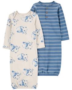 Комплект из 2 детских халатов для сна Carter&apos;s, синий/белый Carters