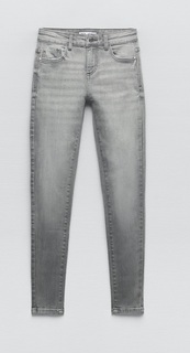 Джинсы Zara Z1975 Mid-rise Skinny, светло-серый