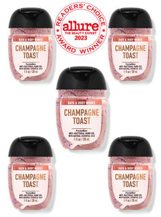 Дезинфицирующие средства для рук PocketBac, 5 шт. в упаковке Champagne Toast, 1 fl oz / 29 mL Each, Bath and Body Works