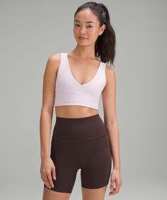 Бюстгальтер Align с V-образным вырезом Lululemon, розовый