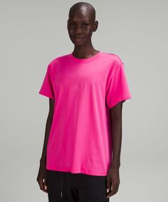 Хлопковая футболка All Yours Lululemon, розовый