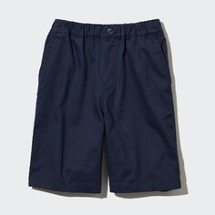 Шорты Uniqlo Kids Twill Stretch Easy, темно-синий