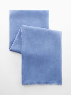 Однотонный шарф Mango, синий