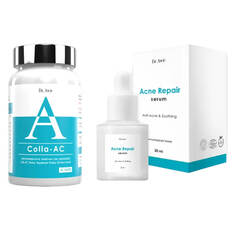 Набор для кожи с акне Dr.Awie Colla Ac + Repair Serum, 30 таблеток + 20 мл