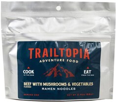 Лапша рамэн со вкусом говядины, грибами и овощами — 1 порция Trailtopia