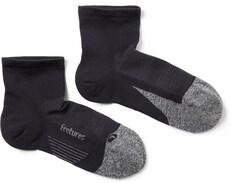 Носки Elite Light с подушкой в ​​четверть четверти Feetures, черный