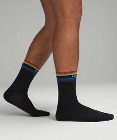 Мужские носки на каждый день Stride Comfort Crew Lululemon, черный